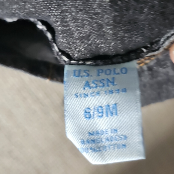 U.S Polo Assn. Baby Boy's Denim Overalls 6-9 months - Picture 4 of 4